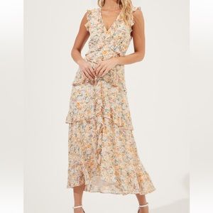 ASTR the label floral ruffle maxi dress